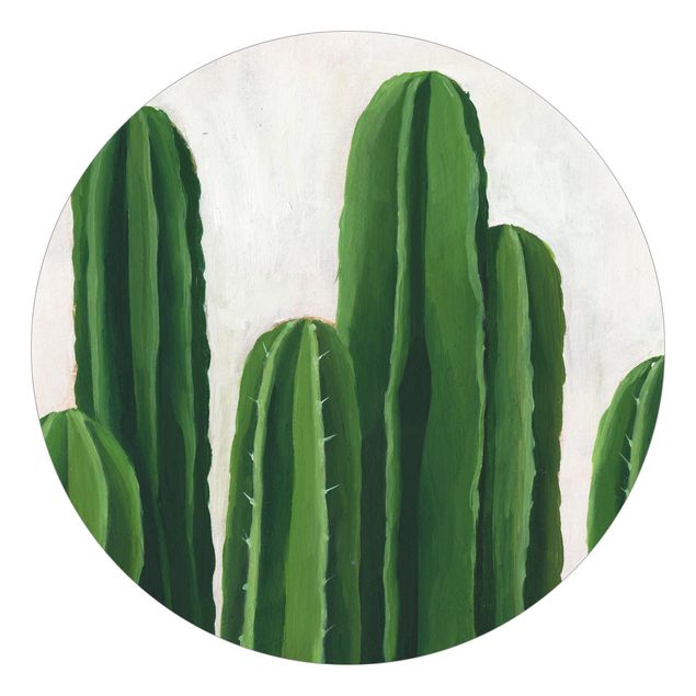 Runde Tapete selbstklebend - Lieblingspflanzen - Kaktus