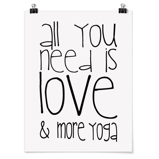 Poster - Love and Yoga - Hochformat 3:4