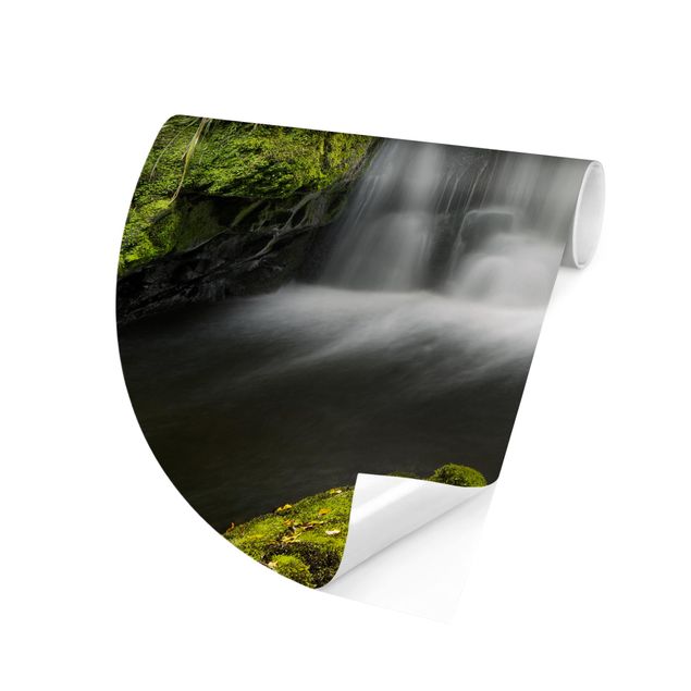 Runde Tapete selbstklebend - Lower McLean Falls in Neuseeland