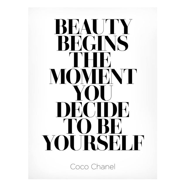 Magnettafel - Be yourself Coco Chanel - Memoboard Hochformat