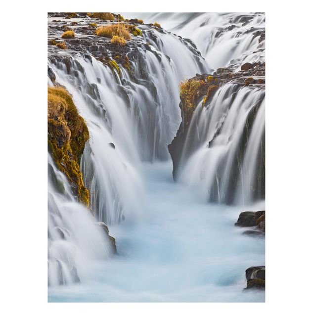 Magnettafel - Brúarfoss Wasserfall in Island - Memoboard Hoch