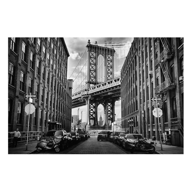 Magnettafel - Manhattan Bridge in America - Memoboard Quer
