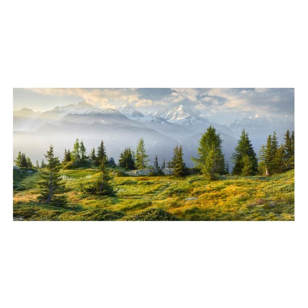 Magnettafel - Émosson Wallis Schweiz - Memoboard Panorama Querformat