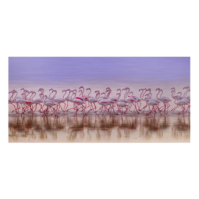 Magnettafel - Flamingo Party - Memoboard Panorama Querformat 1:2