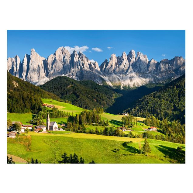 Magnettafel - Geislerspitzen in Südtirol - Memoboard Quer