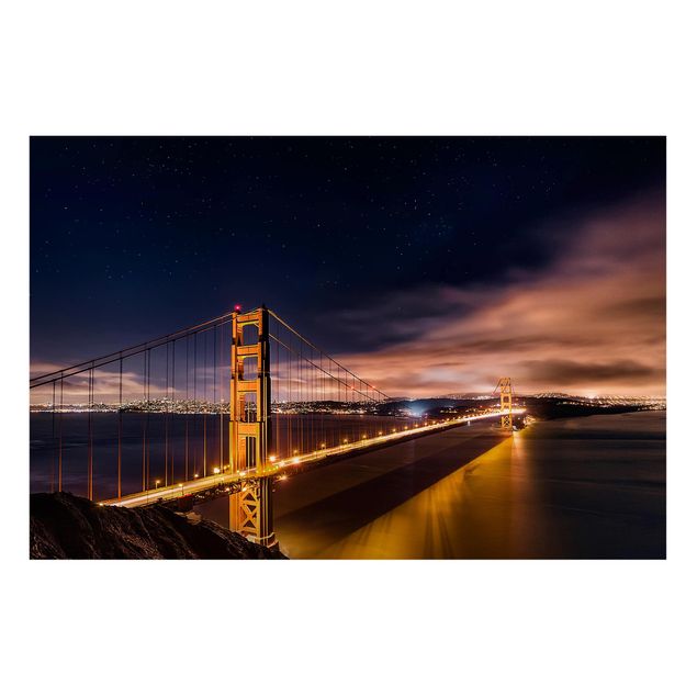 Magnettafel - Golden Gate to Stars - Memoboard Quer