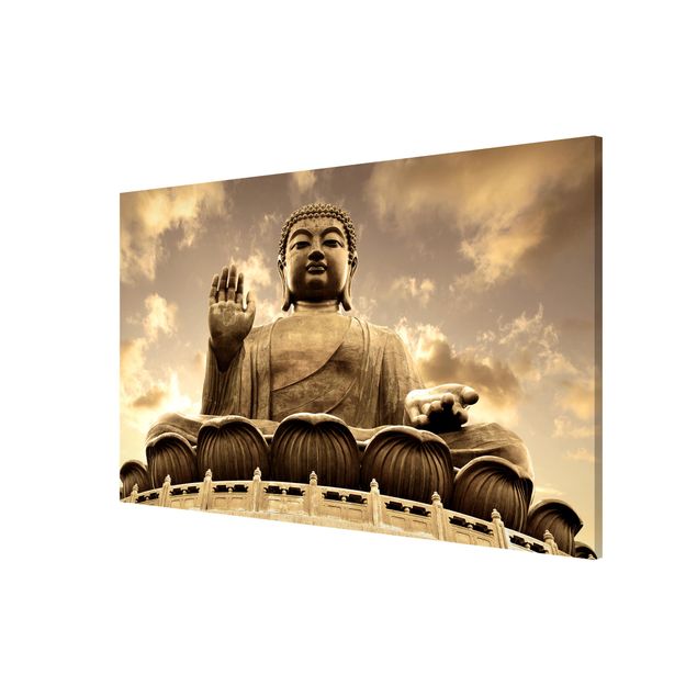Magnettafel - Großer Buddha Sepia - Memoboard Panorama Quer