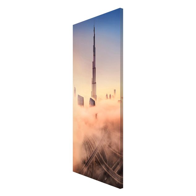 Magnettafel - Himmlische Skyline von Dubai - Memoboard Panorama Hochformat 2:1