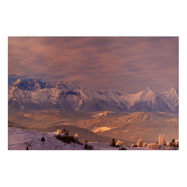 Magnettafel - Hohe Tatra am Morgen - Memoboard Quer
