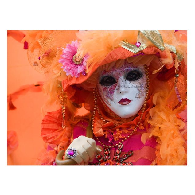 Magnettafel - Karneval in Orange - Memoboard Querformat