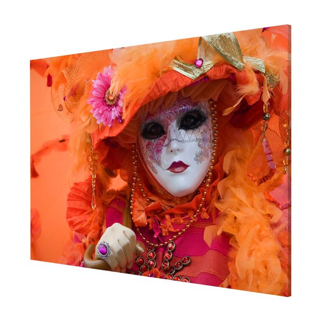 Magnettafel - Karneval in Orange - Memoboard Querformat