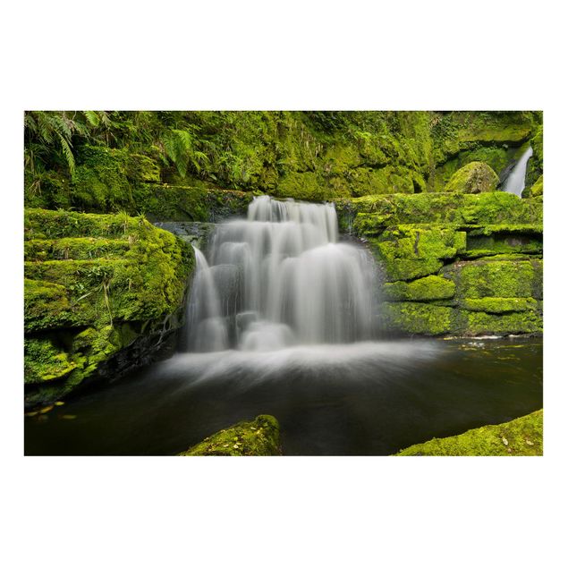 Magnettafel - Lower McLean Falls in Neuseeland - Memoboard Querformat