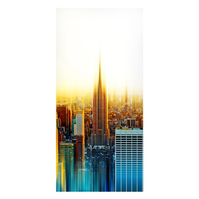 Magnettafel - Manhattan Abstrakt - Memoboard Panorama Hoch