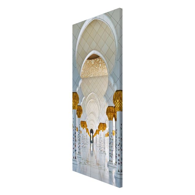 Magnettafel - Moschee in Abu Dhabi - Memoboard Panorama Hoch