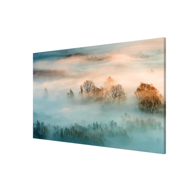 Magnettafel - Nebel bei Sonnenaufgang - Memoboard Querformat