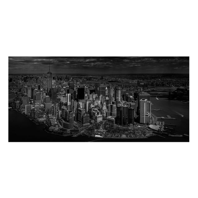 Magnettafel - New York - Manhattan aus der Luft - Memoboard Panorama Querformat 1:2