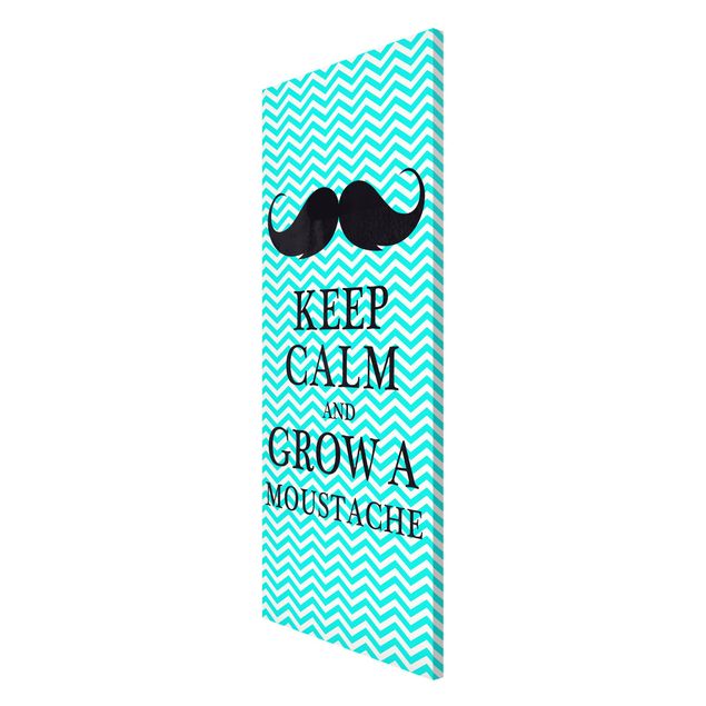 Magnettafel - No.YK26 Keep Calm and Grow a Moustache - Memoboard Panorama Hoch