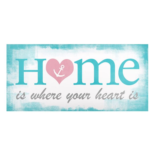 Magnettafel - No.YK33 Home Is Where your Heart is - Memoboard Panorama Quer