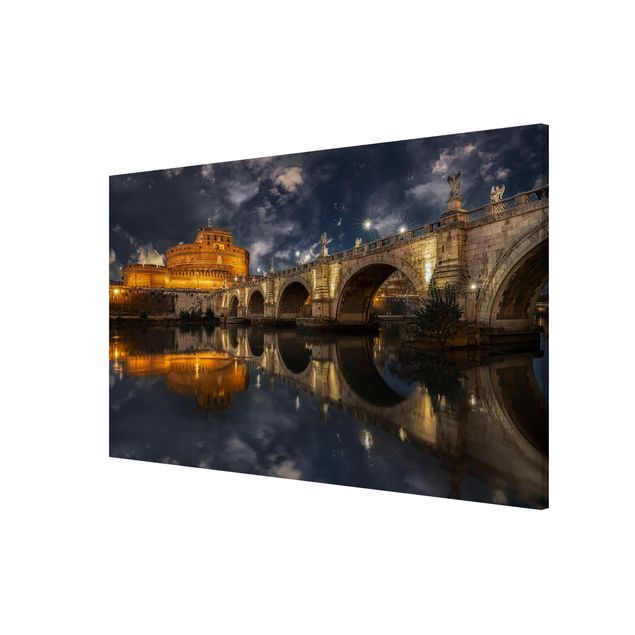 Magnettafel - Ponte Sant'Angelo in Rom - Memoboard Quer