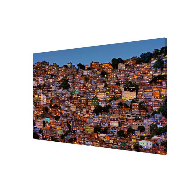 Magnettafel - Rio de Janeiro Favela Sonnenuntergang - Memoboard Querformat 2:3