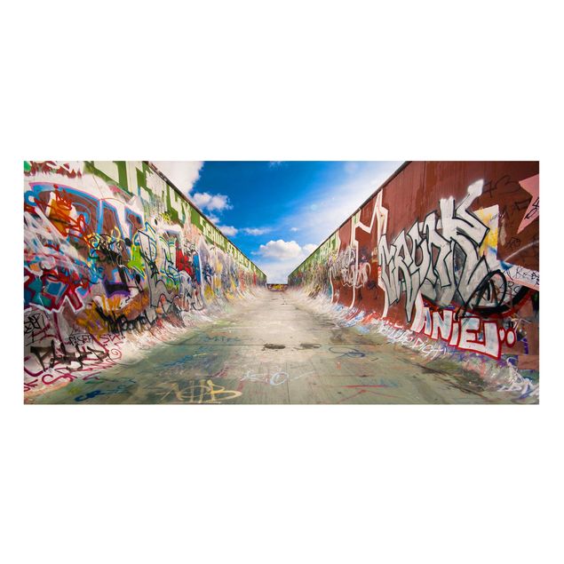Magnettafel - Skate Graffiti - Memoboard Panorama Quer