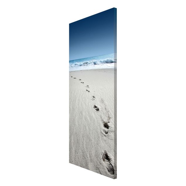 Magnettafel - Spuren im Sand - Memoboard Panorama Hoch