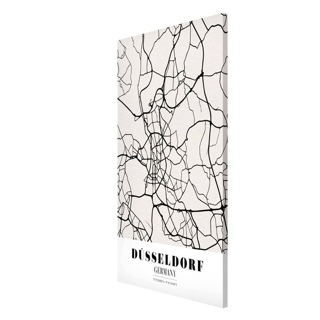 Magnettafel - Stadtplan Düsseldorf - Klassik - Memoboard Hochformat