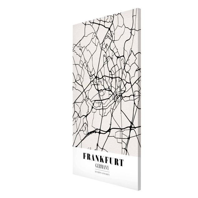 Magnettafel - Stadtplan Frankfurt - Klassik - Memoboard Hochformat