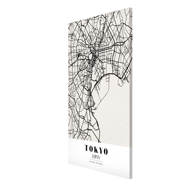 Magnettafel - Stadtplan Tokyo - Klassik - Memoboard Hochformat