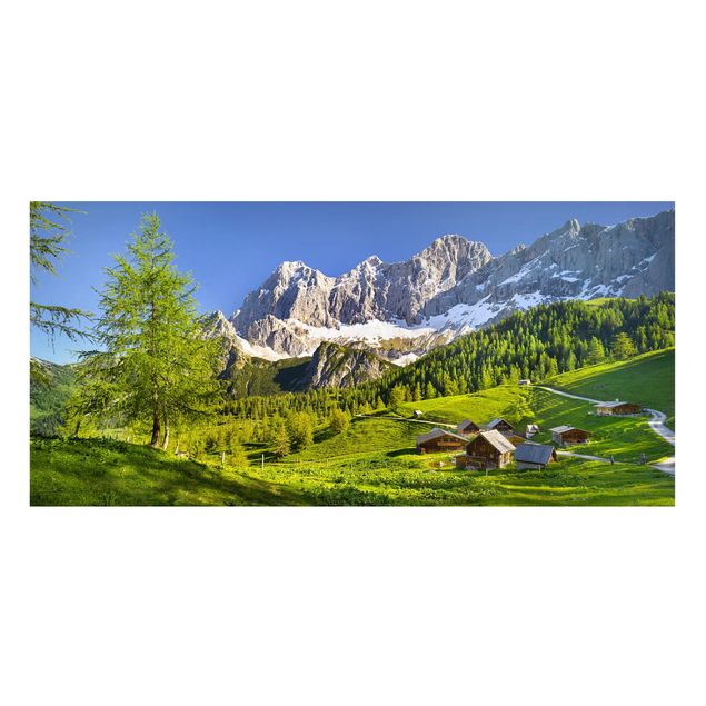 Magnettafel - Steiermark Almwiese - Memoboard Panorama Hochformat