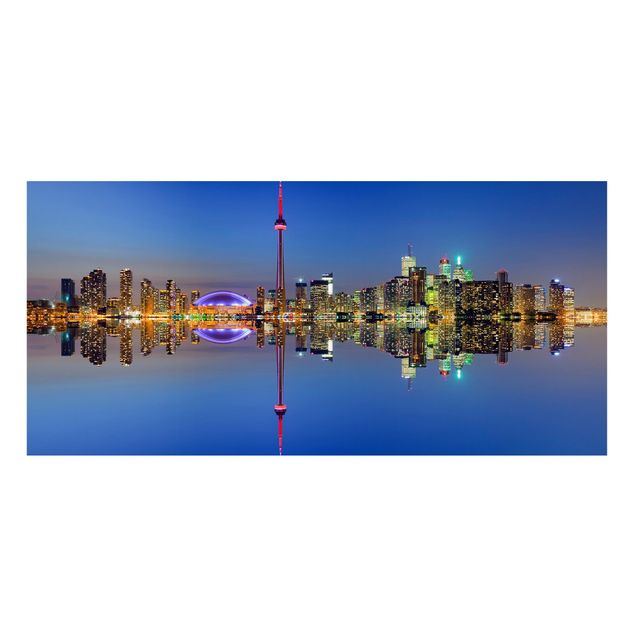 Magnettafel - Toronto City Skyline vor Lake Ontario - Memoboard Panorama Quer