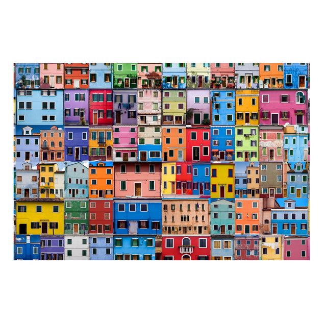 Magnettafel - Venezianische Häuser - Memoboard Panorama Quer