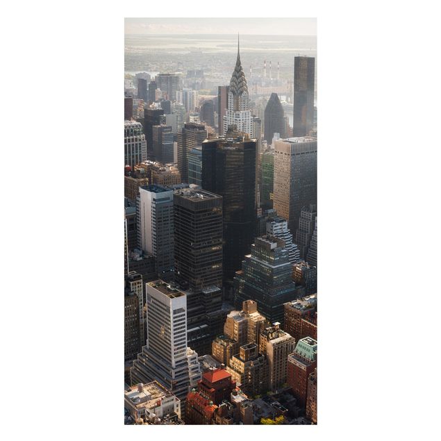 Magnettafel - Vom Empire State Building Upper Manhattan NY - Memoboard Panorama Hochformat