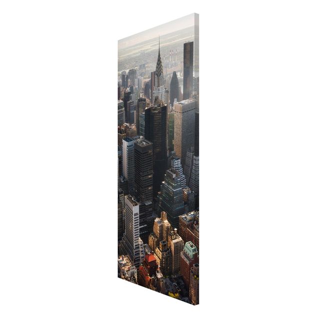 Magnettafel - Vom Empire State Building Upper Manhattan NY - Memoboard Panorama Hochformat