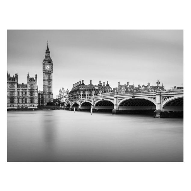 Magnettafel - Westminster Brücke und Big Ben - Memoboard Querformat 3:4