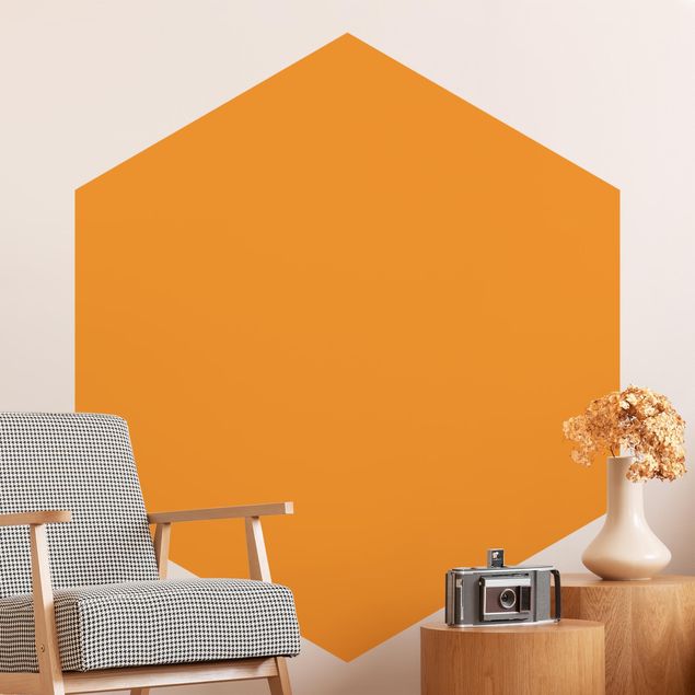 Hexagon Mustertapete selbstklebend - Mango