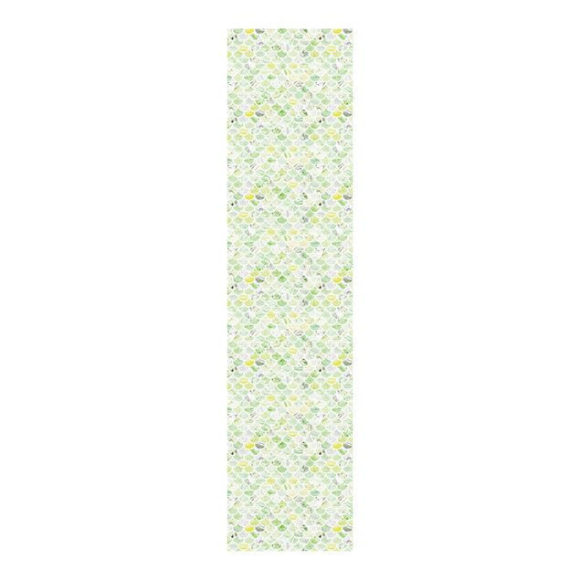 Schiebegardinen Set - Marmor Muster Frühlingsgrün - Flächenvorhang