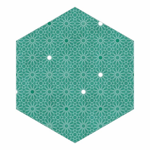 Hexagon Mustertapete selbstklebend - Marokkanisches Sternen Muster