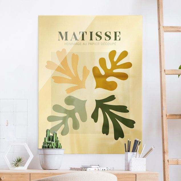 Magnettafel Glas Matisse Interpretation - Blätter