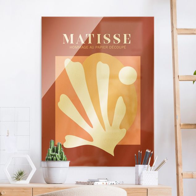 Glas Magnetboard Matisse Interpretation - Kombination Rot