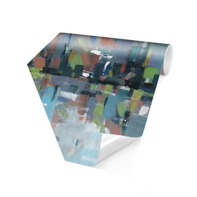 Hexagon Mustertapete selbstklebend - Metro City I
