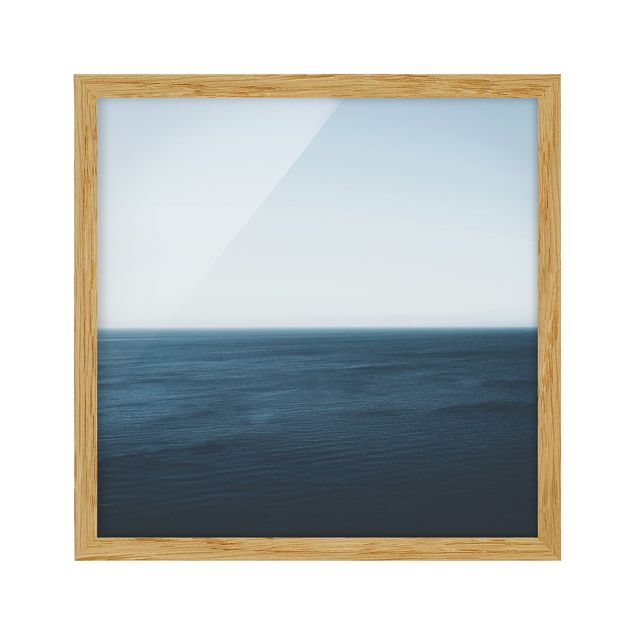 Bild mit Rahmen - Minimalistischer Ozean - Quadrat