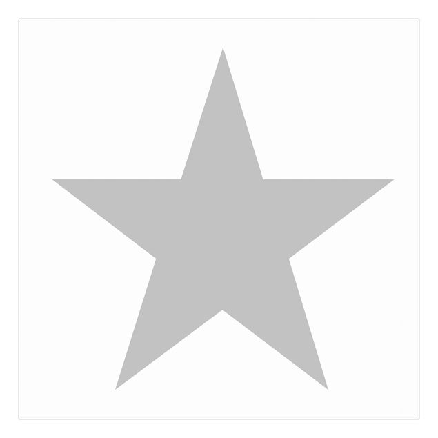Möbelfolie für IKEA Lack - Klebefolie Großer grauer Stern auf Weiß