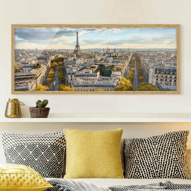 Bild mit Rahmen - Nice day in Paris - Panorama