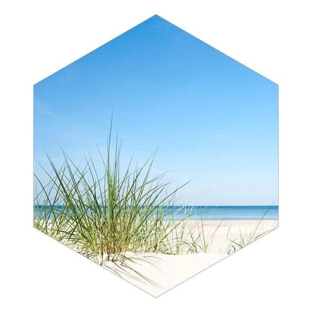 Hexagon Mustertapete selbstklebend - Ostseeküste