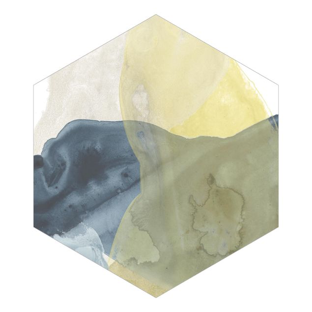 Hexagon Mustertapete selbstklebend - Ozean und Wüste III