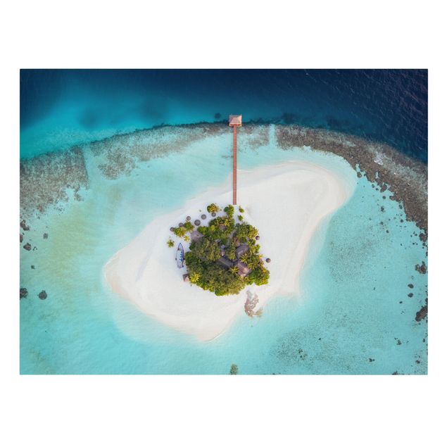 Leinwandbild - Ozeanparadies Malediven - Querformat 4:3