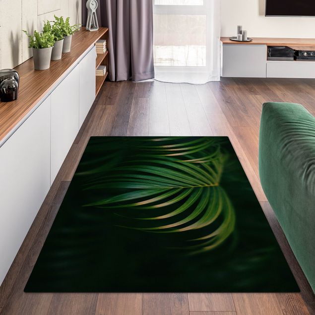 Teppich grün Palmenwedel