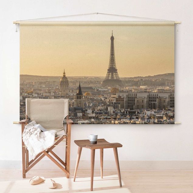 Wandbehang modern Paris im Morgengrauen