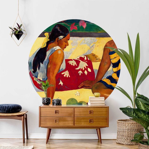 Runde Tapete selbstklebend - Paul Gauguin - Frauen von Tahiti